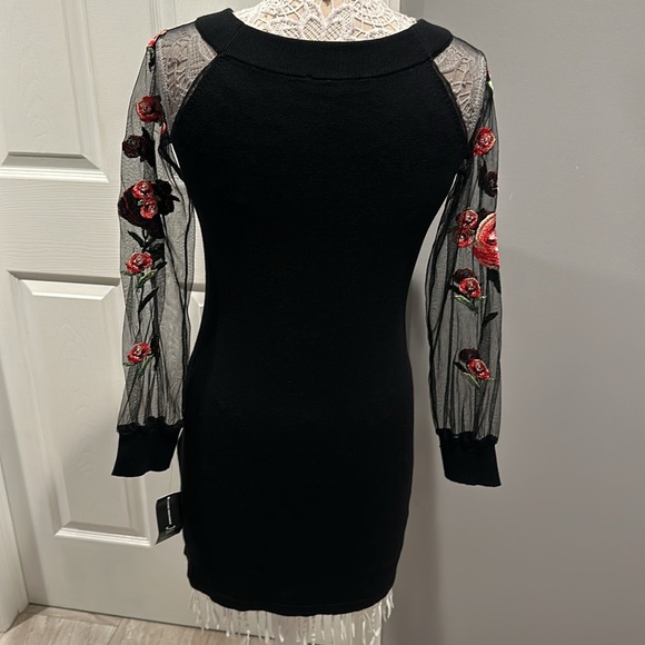 Brand new INC international Concept sheer stitching sleeves Dress - Picture 5 of 8